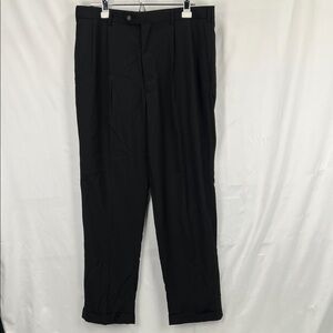 Executive Classic Natural Issue -Men’s Dress Pants -Black -Pleated -Size 36 x 32